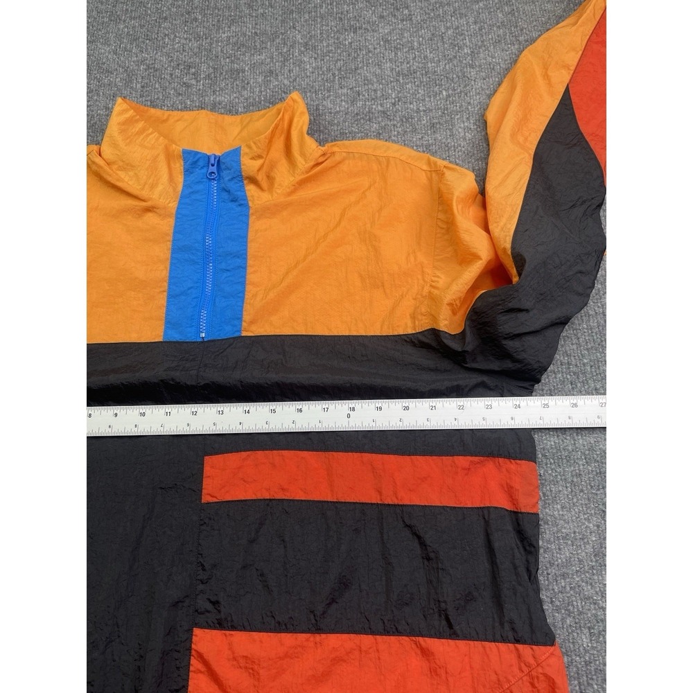 Vintage Nike Flight Jacket Men's L Orange  Multi Color Quarter Zip Basketball - Picture 7 of 10